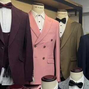 Brand New Men’s Suits in Pastel Pink Two Piece Sets
